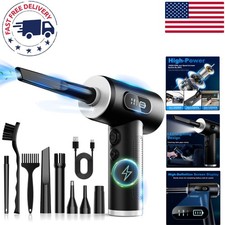 Eco-Friendly Electric Air Blower - Multi-Speed Cordless Duster with Attachments picture