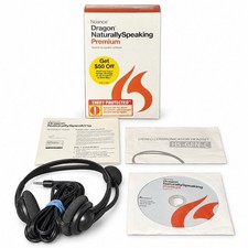 Nuance Dragon NaturallySpeaking Premium 13 PC Software w/ Headset Box CIB Used picture