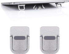 2PCS Portable Laptop Stand Keyboard Riser Self-Adhesive Mini Laptop Feet Silver picture