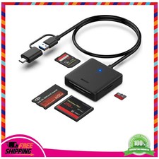 BENFEI 4in1 USB 3.0 USB-C SD Micro SD MS CF Card Reader Adapter for Laptop Phone picture