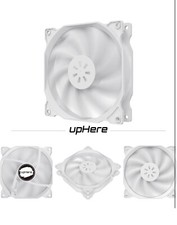 uphere 120mm White Case Fan Long Life for Computer Case Cooling 3-Pack(12WT3-3) picture