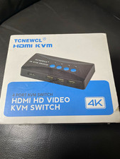 TCNEWCL 4-Port 4K HDMI KVM Switch Box 1:4 w/ Remote, USB & HDMI Cables picture