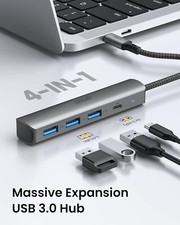 USB C 4-in-1 Hub Adapter 3x USB 3.0 + 100W PD Aluminum Body – MacBook/iPad/PC picture