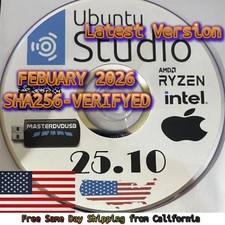 Ubuntu Studio 25.10 DVD – Live Boot - Installer – Pro Media Creation & Gaming picture