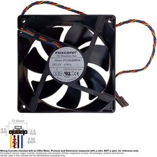 Fan Axial Muffin Cooling DC 12V 120mm 120x120x38 Foxconn PV123812DSPF 01 0.90A picture