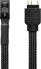CRJ 3-Pin ARGB Lighting Adapter Cable - 6-Inch Premium Black Sleeved picture