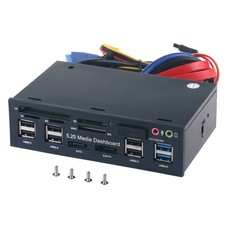 5.25in Computer Multi-function Dashboard Media Front Panel Speed USB Card Reader picture