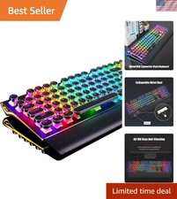 S108 Typewriter-style Gaming Keyboard with Blue Switches & Customizable Lighting picture