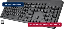 2.4G Wireless Keyboard Ultra Slim Full Size Keyboard with Numeric Keypad and Med picture