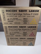 Genuine Ricoh P C600 Toner Cartridges Magenta, Yellow & Cyan  picture