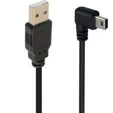 SHANFEILU 90 Degree Mini USB Cable Angle 5pin B Male to Black picture