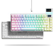 Womier Mechanical Gaming Keyboard OLED Display Hot-Swap RGB Pudding Keycaps picture