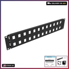 2U Hinged 24-Port Blank Keystone Patch Panel Metal picture