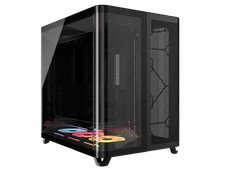 Corsair AIR 5400 LX-R RGB iCUE LINK Triple Chamber Mid-Tower PC Case-Black with picture
