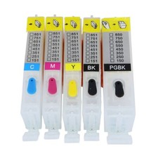 5 Pack Empty refillable Canon PGI-220 CLI-221 Refillable ink cartridge MP640 picture
