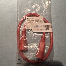 Monoprice Extension Cord - 2ft - Red, C14 to C13, 14AWG, 10A picture