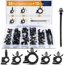 NEW 60Pcs Car Wire Loom Routing Clips Assortment 6 Different Sizes Universal picture