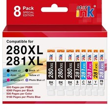 Starink 8 Pack 280XXL 281XXL Ink Cartridges for Canon picture