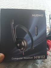 Nubwo HW03 Computer Gaming PC USB Black Red Headset With Mic picture