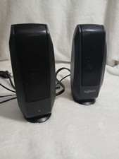 Logitech S-120 - 2.0 Desktop Computer Speakers - 3.5mm Jack Black Compact Good picture