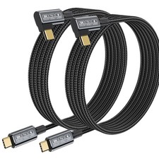USB C Thunderbolt 4 Cable 90 Degree [2-Pack 6.6FT],240W 6.6FT+ 6.6FT picture