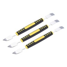 3pcs Small Metal Crowbar Double Head Metal Spudger Pry Bar Opening 6x0.37x0.46