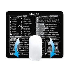 1pc Ergonomic Non-Slip Rubber Mouse Pad with Mac OS Shortcuts (-F12) - Large 9 picture