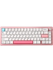YUNZII AL66 Wireless Mechanical Gaming Keyboard 65% Knob Control Aluminum, Pink picture