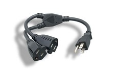 1FT Power Strip Liberator Extension 2-PORT 16AWG UL CE picture