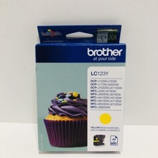 NEW OEM BROTHER LC123 YELLOW INK CARTRIDGE picture