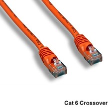 Kentek Orange 50ft UTP Crossover Cat6 Cable 24AWG Pure Copper Network Ethernet picture