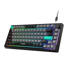 75% Compact RGB Gaming Keyboard Wired Volume Control Knob PC Mac Quiet Switch picture