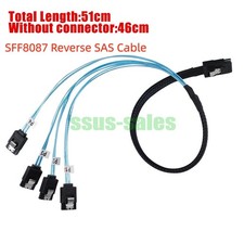 SFF8087 36-pin Reverse SAS Cable to 4×SATA 7-pin 50 cm  backplanes RAID/HBA NEW picture
