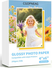 Glossy Photo Paper, Premium 4X6 Photo Paper 200 GSM/54 LB, 100 Sheets for Dye picture