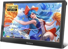 Portable Monitor 13.3 Inch HD 1366 * 768 External Travel Laptop Monitor HDMI picture