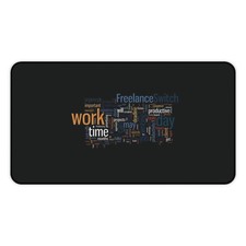 Freelance Work Word Cloud Desk Mat | Productivity Office Deskpad picture