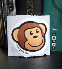 ThinkGeek Timmy the Monkey Sticker Early Era Y2K Promotional Tech Nostalgia picture