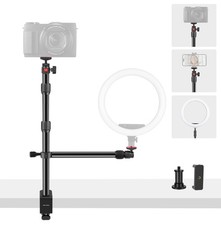 Camera Desk Mount Table Stand with Magic Arm & Ball Head, Table Light Stand w... picture