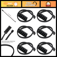 6-Pack 4-Pin PWM Fan Hub Splitter Cable for PC Cooling - 1 to 5 Way Power Supply picture