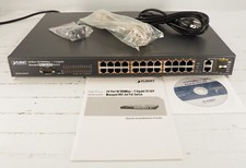 (Open Box) Planet WGSW-2620HP  36 RJ45 Port 2 SFP Port Gigabit Networking Switch picture