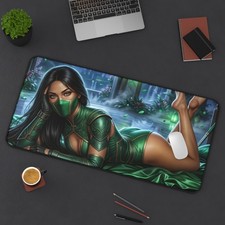 Jade Mortal Kombat XXL Gaming Desk Mat Mouse Pad Gamer Setup picture