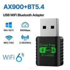 WiFi 6 USB Adapter AX900 Dual Band 2.4G/5GHz BT 5.4 Dongle for PC Win10/11 picture