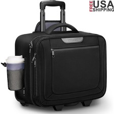 Rolling Laptop Bag 17.3 Inch Wheeled Briefcase Durable Travel Computer Bag New picture