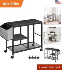 Multi-Purpose 3-Tier Printer Stand - Mobile Office Organizer & Storage Solution picture