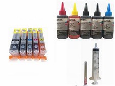 5 Pre-filled Refillable ink cartridge for Canon 250 PGI-250 CLI-251 251XL + ink picture