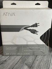 Ativa Grey Heavy Traffic Floor Cord Organizer 6', 2.5