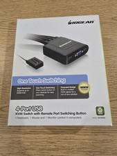 IOGEAR 4-Port USB KVM Switch W/ Remote Port Switching Button GCS24U NEW picture