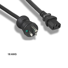 10PCS 6ft 18 AWG Hospital Grade Power Cable NEMA 5-15P to C13 10A/125V Blk picture