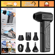 Cordless Compressed Air Duster 130K RPM, Rechargeable Blower with LED Light, 3 S picture