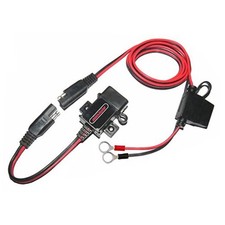 MP0609A 3.1Amp Motorcycle USB Port Kit SAE to USB Adapter - Red, Black picture
